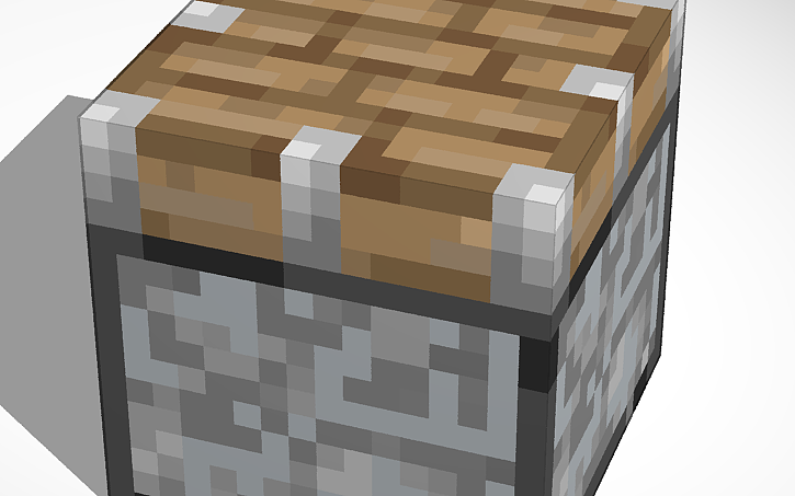 Minecraft Piston Icon 3D design Copy of Minecraft Piston - Tinkercad