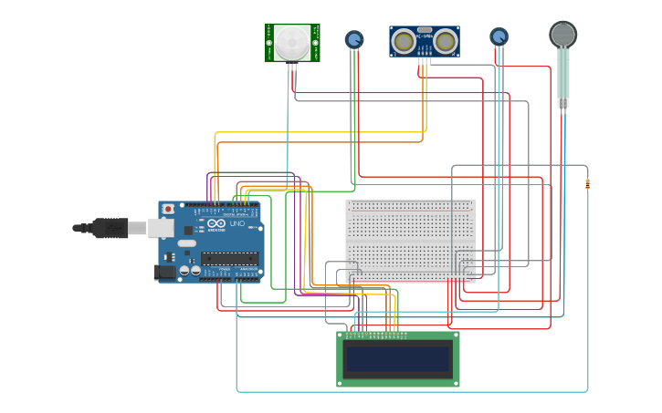 Circuit design Intelligent Seat Occupancy System - Tinkercad