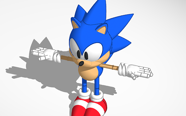3D design sonic - Tinkercad