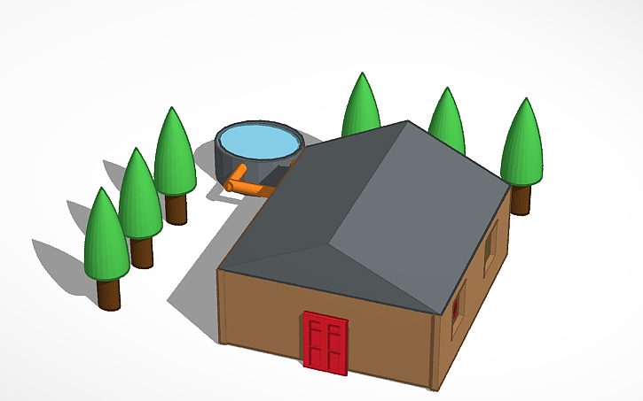 3D design Rain Water Harvesting - Tinkercad