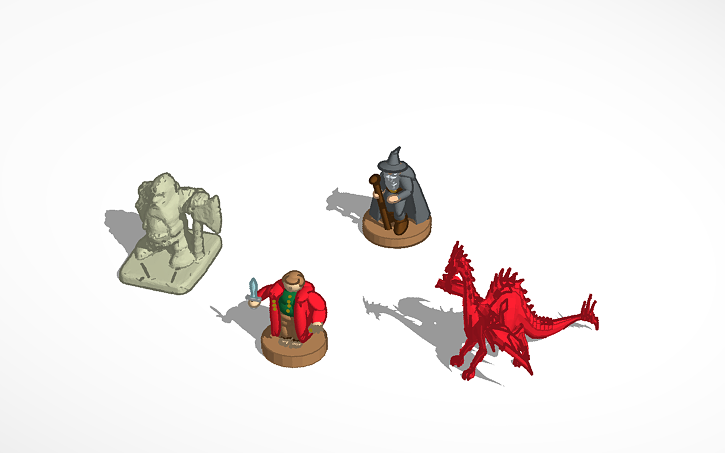 3D design Hobbit Figures - Tinkercad
