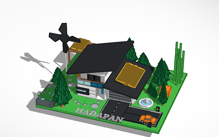 3D design MODERN HOUSE- Affordable and clean energy - Tinkercad