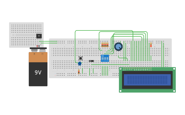 Lcd Display Without Arduino Circuit design LCD DISPLAY (WITHOUT ARDUINO) - Tinkercad