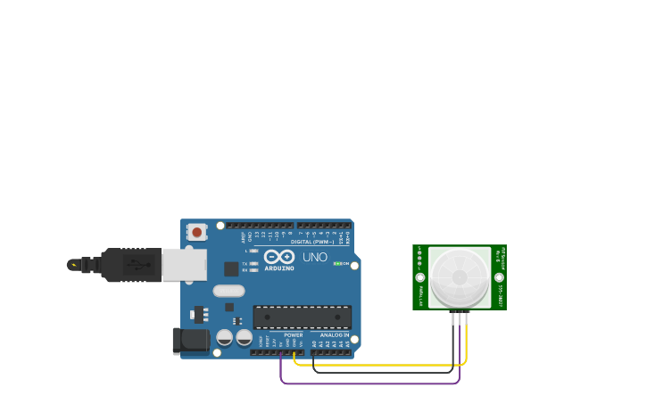 Circuit design MOTION SENSOR - Tinkercad