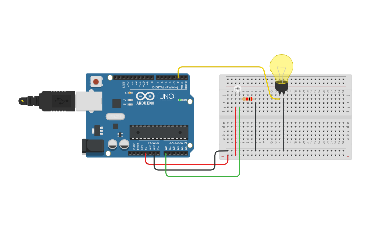 Circuit design Ambient Light Sensor - Tinkercad