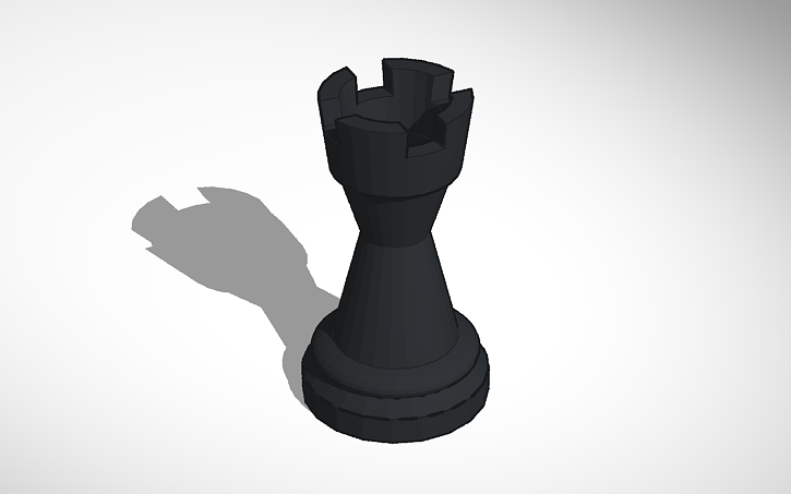 3D design Chess Rook - Tinkercad