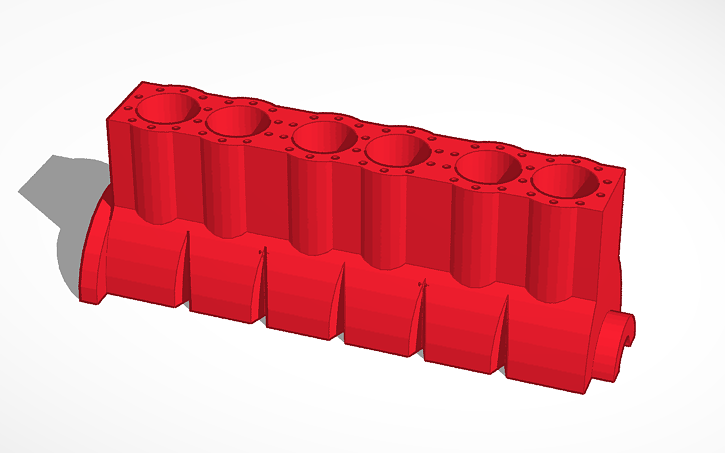3D design engine block - Tinkercad