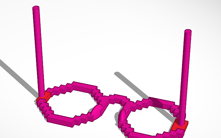 3D design Lentes minecraft - Tinkercad