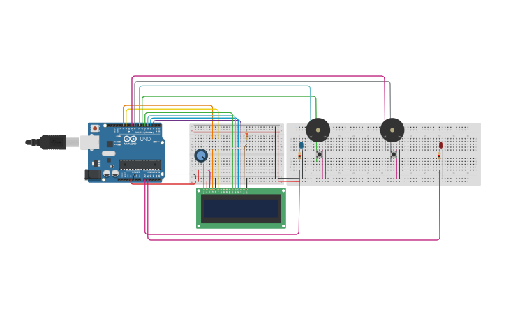 Circuit design Morse Code converter. - Tinkercad