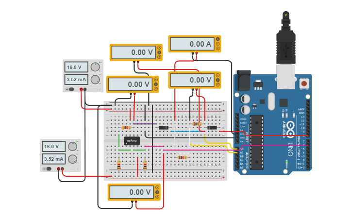 Circuit design Current Source - Tinkercad