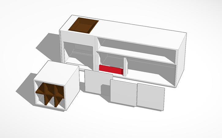 3D design rack - Tinkercad