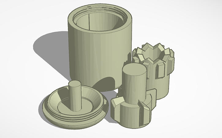 3D design Clicky Push button - Tinkercad
