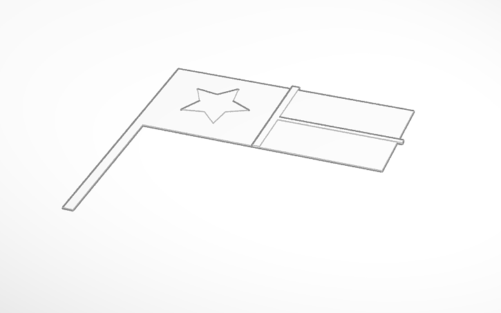 3D design State of Texas flag - Tinkercad