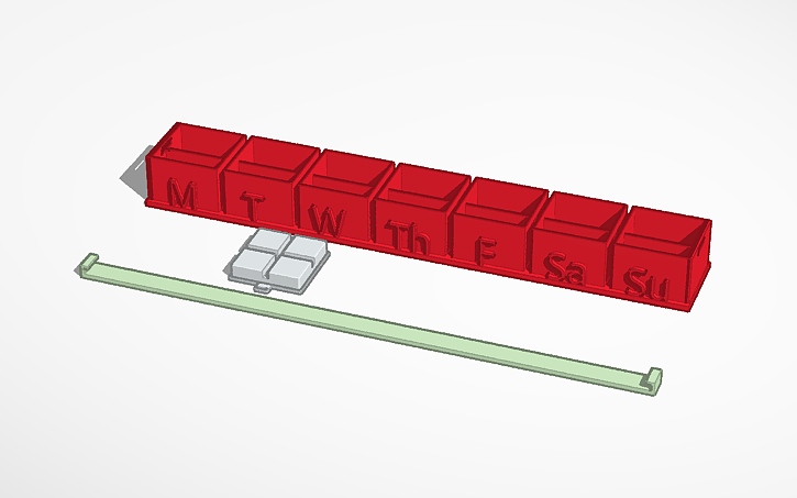 3D design new pill box 2 - Tinkercad