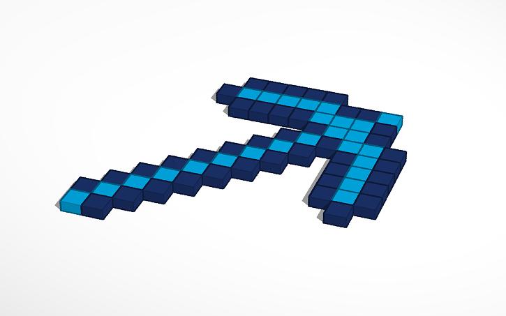 3D design Minecraft Pickaxe - Tinkercad