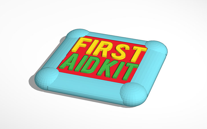 3D design First Aid Kit - Tinkercad