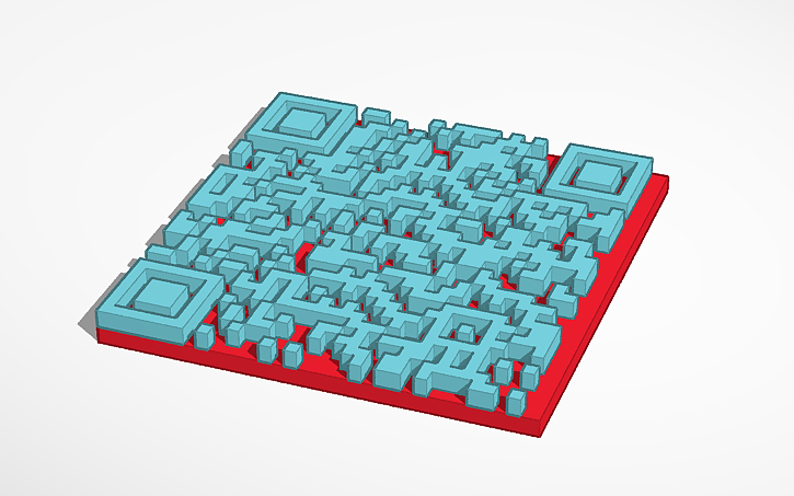 3D design qr\ - Tinkercad