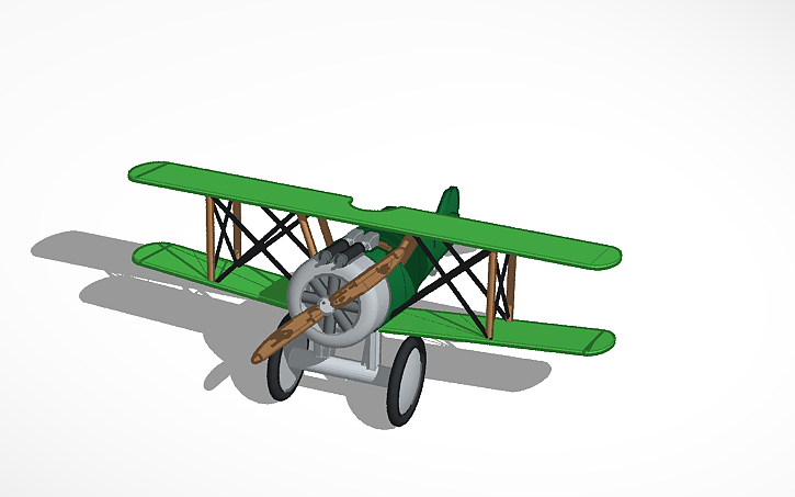 3D design Sopwith Camel (ww1 biplane) - Tinkercad