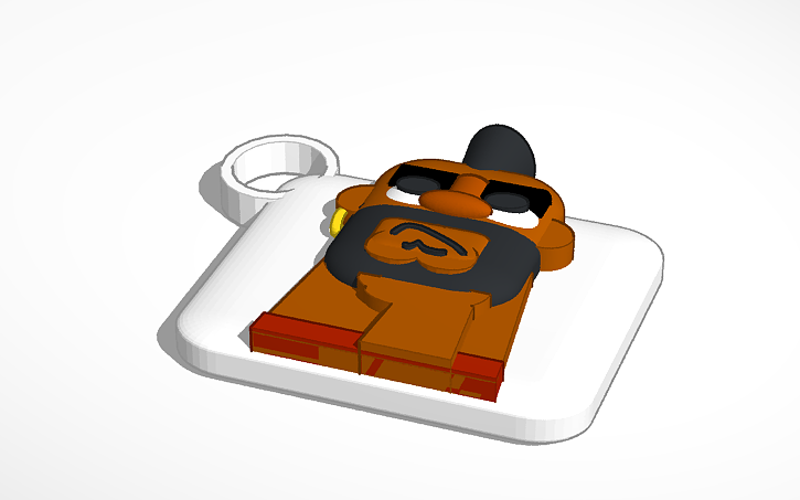 3D design Clash Royale Thinking Hog Rider Emote Keychain - Tinkercad