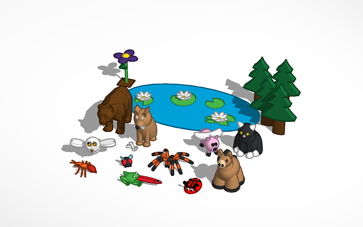 3D design Animal Zone - Tinkercad