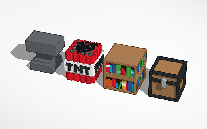 3D design 3D Minecraft Blocks - Tinkercad