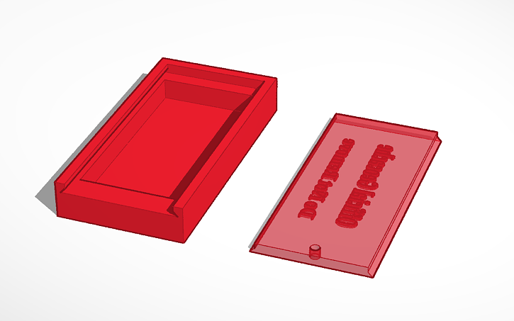 3D design Geocache key box - Tinkercad