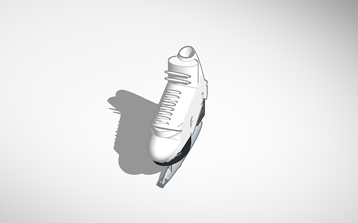 Ice Rink Cad 3D design ice skating shoe - Tinkercad
