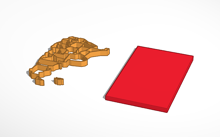 3D design Copy of Mapa Argentina - Tinkercad