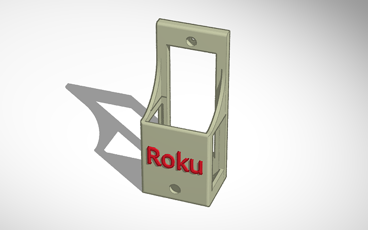 3D design Roku remote holder - Tinkercad