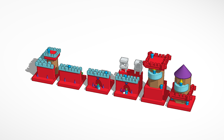 3D design Castle builder Complete set #Chess - Tinkercad