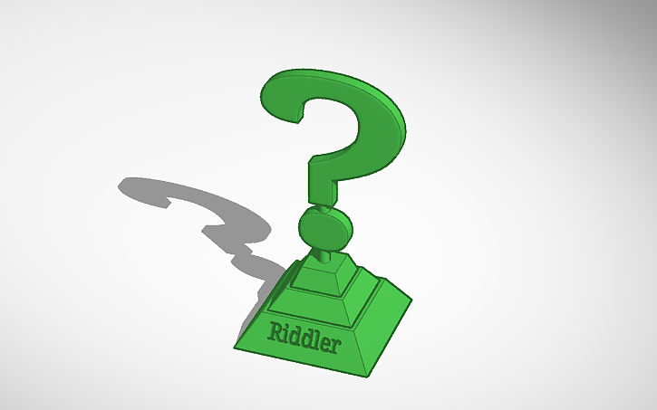 3D design riddler trophy - Tinkercad