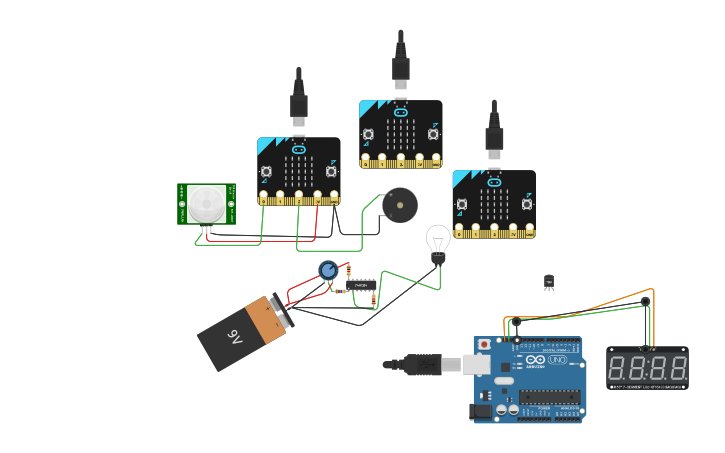 Circuit design Copy of Sensors Challenge - Tinkercad