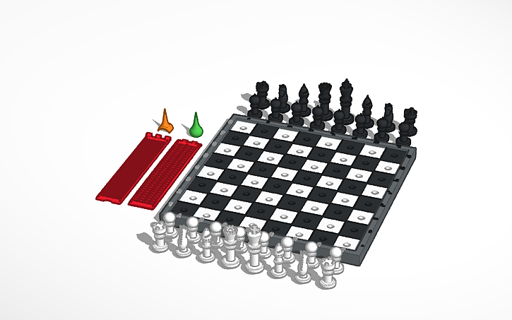 Adaptive Chess 3D design Adaptive Chess Set and Braille Slate - Tinkercad