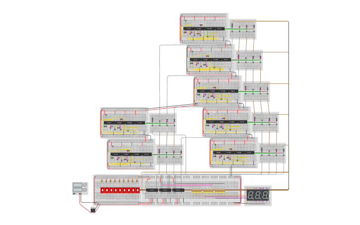 Circuit design 8-Bit Binary to BCD up to decimal 319 double dabble ...