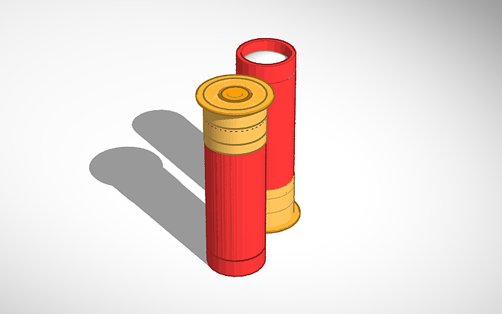 3D design 12-Gauge Shotgun Shell - Tinkercad