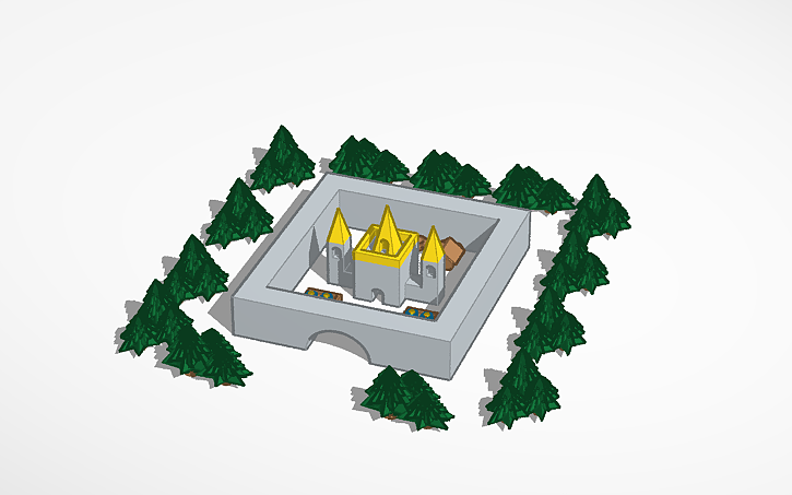 3D design Spectacular Medieval Castle - Tinkercad