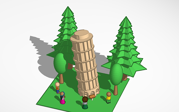 3D design Leaning Pisa tower^-^ - Tinkercad