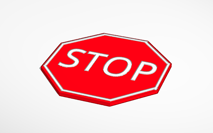3D design STOP SIGN 🛑 - Tinkercad
