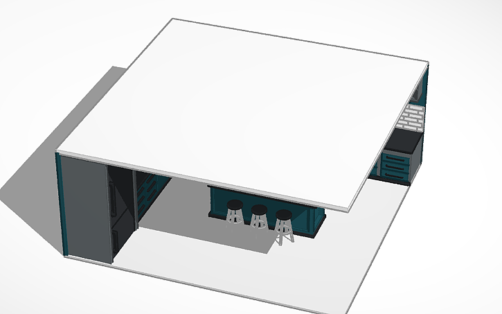 3D design mutfak, kitchen - Tinkercad