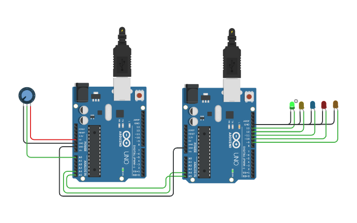Circuit design I2C - Tinkercad