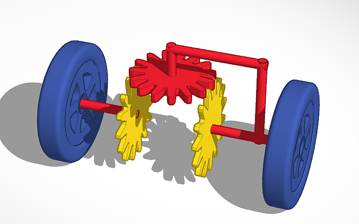 3D design Car front diff model - Tinkercad