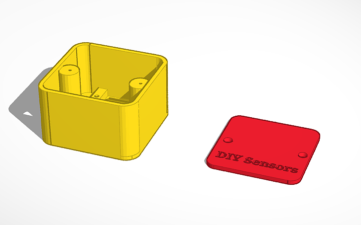 3D design Themperature and humidity sensor - Tinkercad