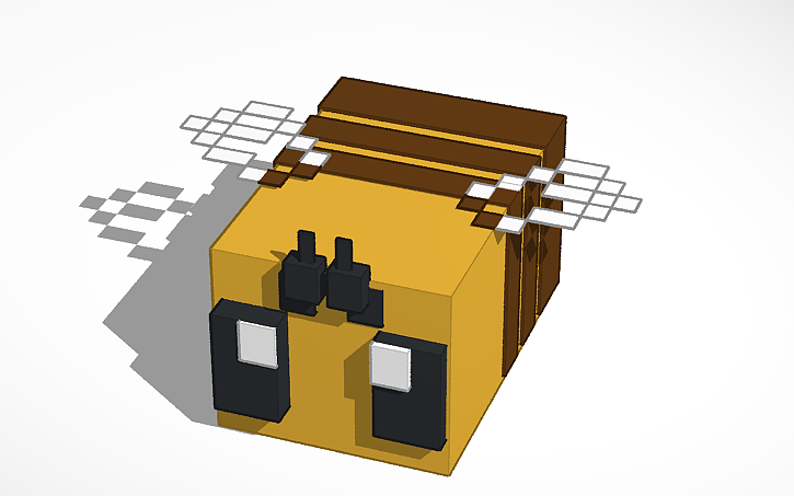 3D design Minecraft bee - Tinkercad