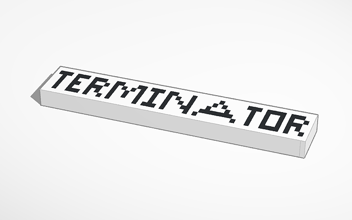 3D design terminator pixel title - Tinkercad