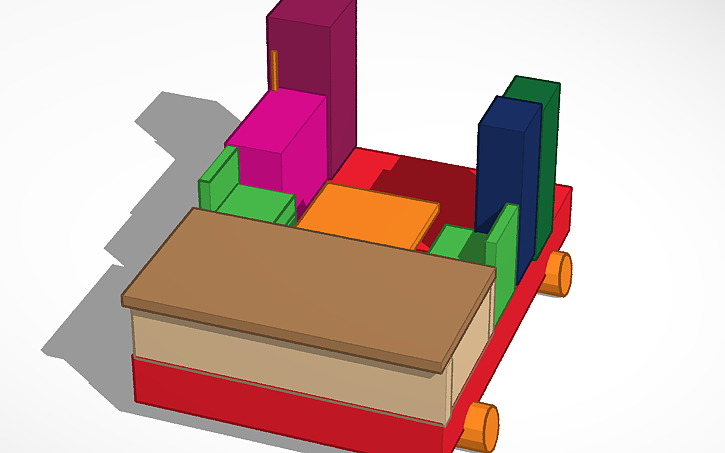 3D design Van Life Layout - Tinkercad