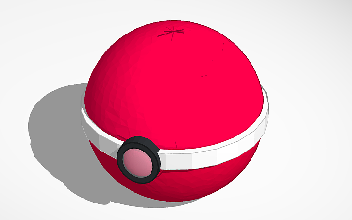 3D design Pokémon ball - Tinkercad