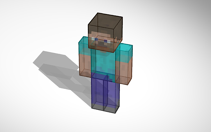 3D design Minecraft gost Steve - Tinkercad