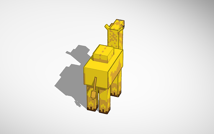 3D design Minecraft camel - Tinkercad