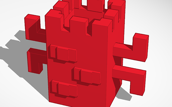 3D design Minecraft Creaking Pencil Case - Ian Black - Tinkercad