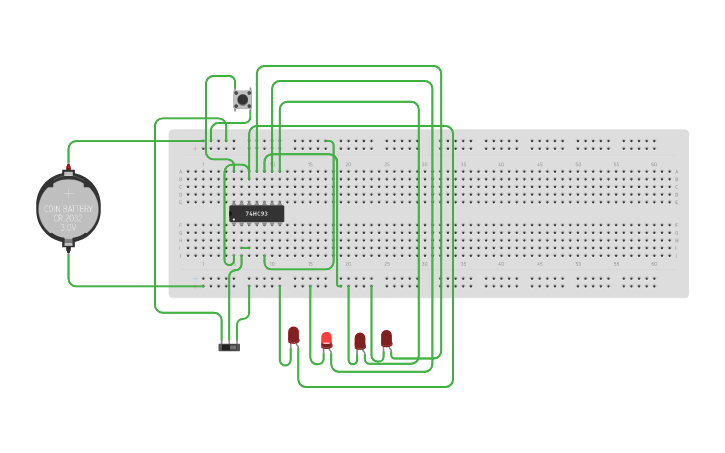 Circuit design Counter mod 16 - Tinkercad